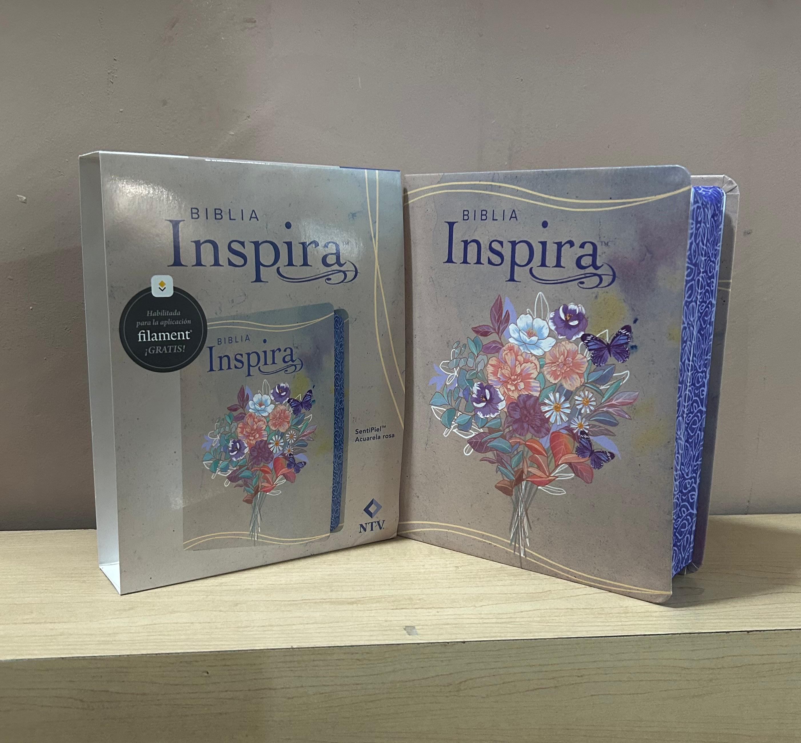 Biblia NTV Inspira devocional (piel café)
